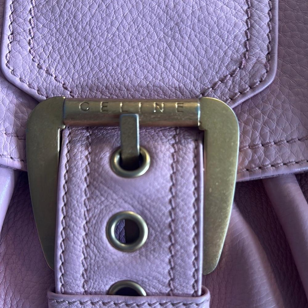 Celine Macadam Bubble Gum Pink Buckle Flap Leather Bag, unreal condition & price - Picture 2 of 13